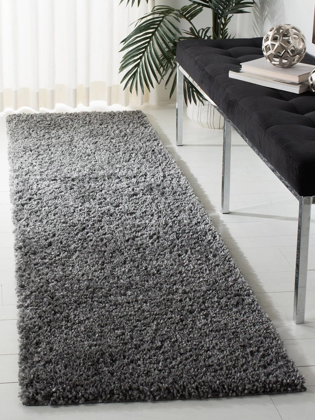

Nautica Grey Solid Anti-Slip Carpet