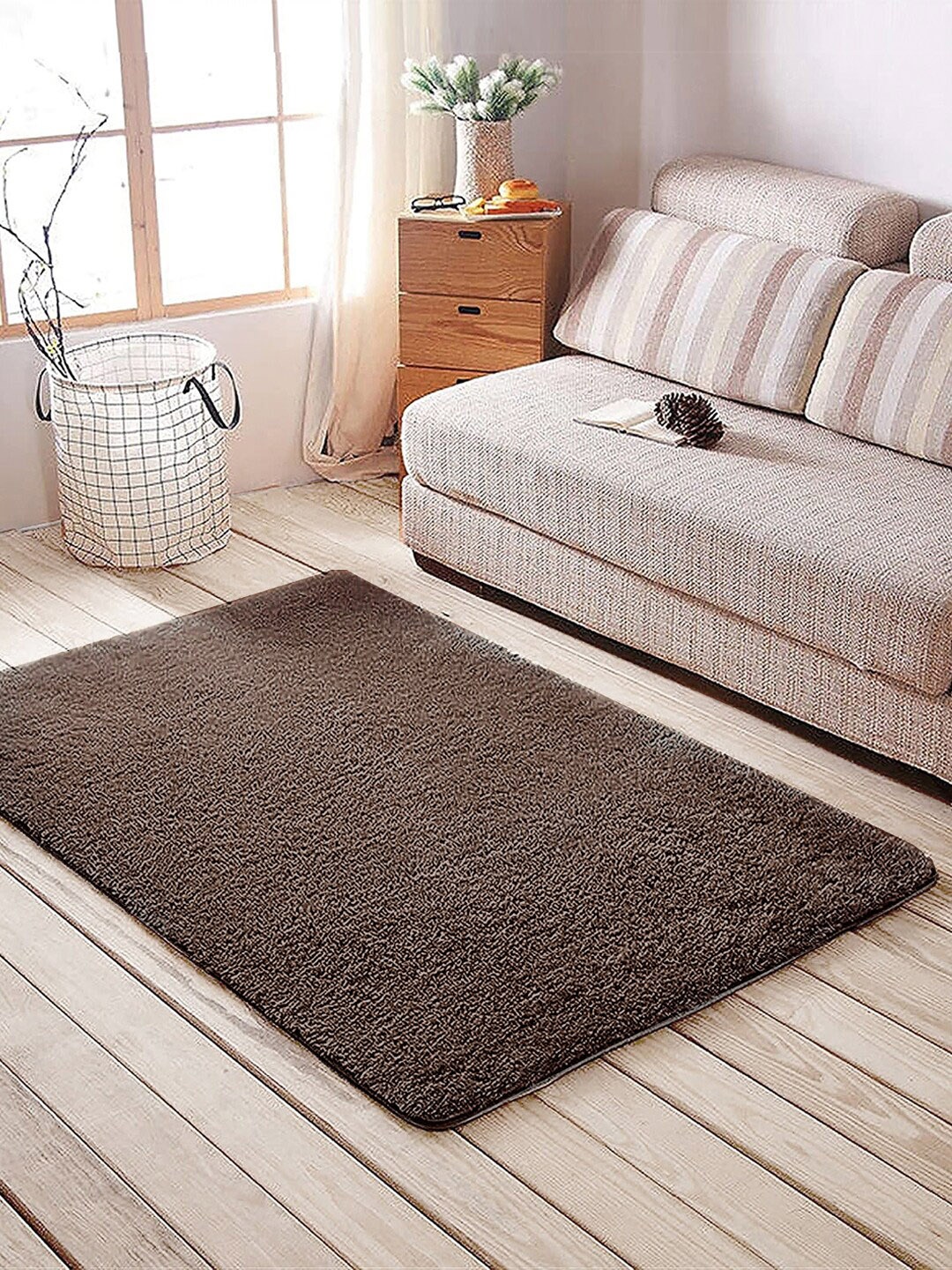 

Nautica Brown Solid Anti-Slip Carpet