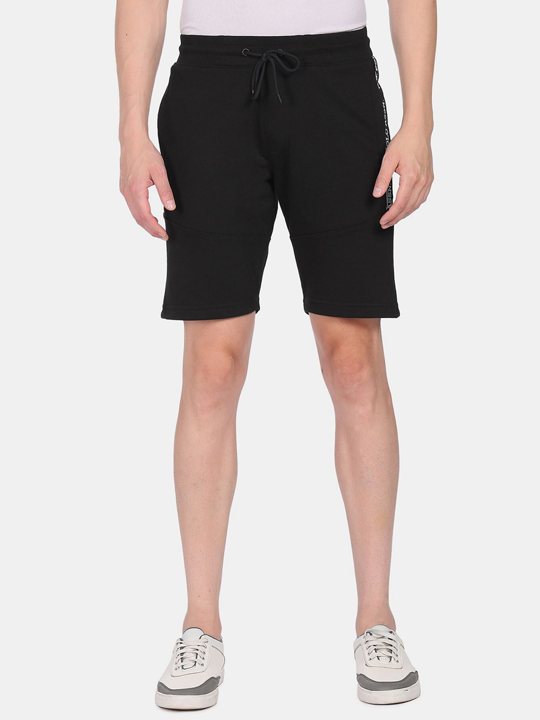 U S Polo Assn Men Black Regular Fit Solid Shorts