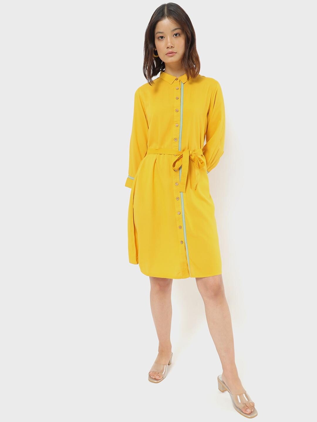 

Bewakoof Yellow Shirt Dress