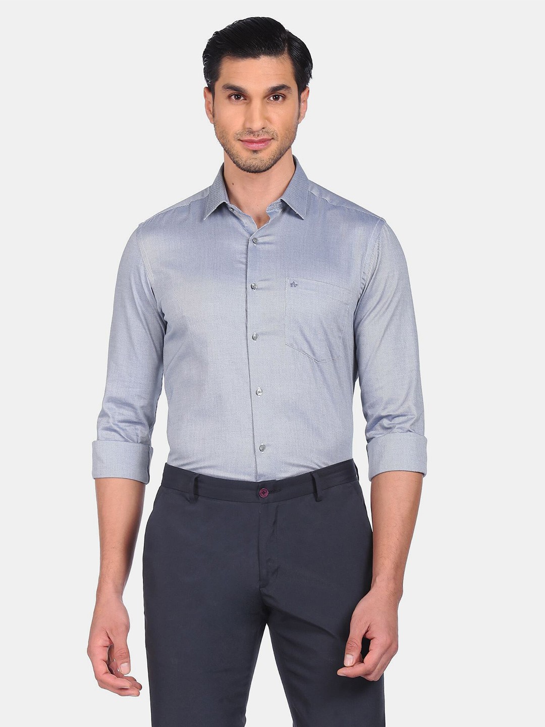 

Arrow Men Blue Solid Formal Shirt