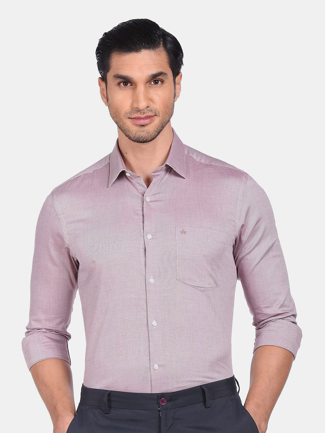 

Arrow Men Red Cotton Formal Shirt