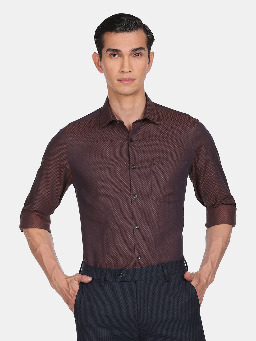 

Arrow Men Brown Formal Shirt