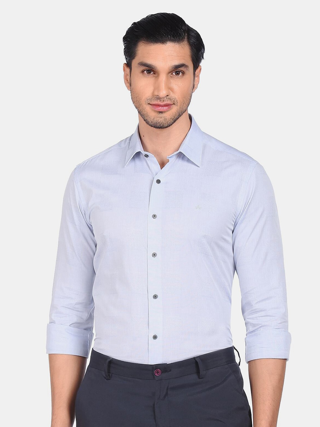 

Arrow New York Men Blue Cotton Slim Fit Formal Shirt