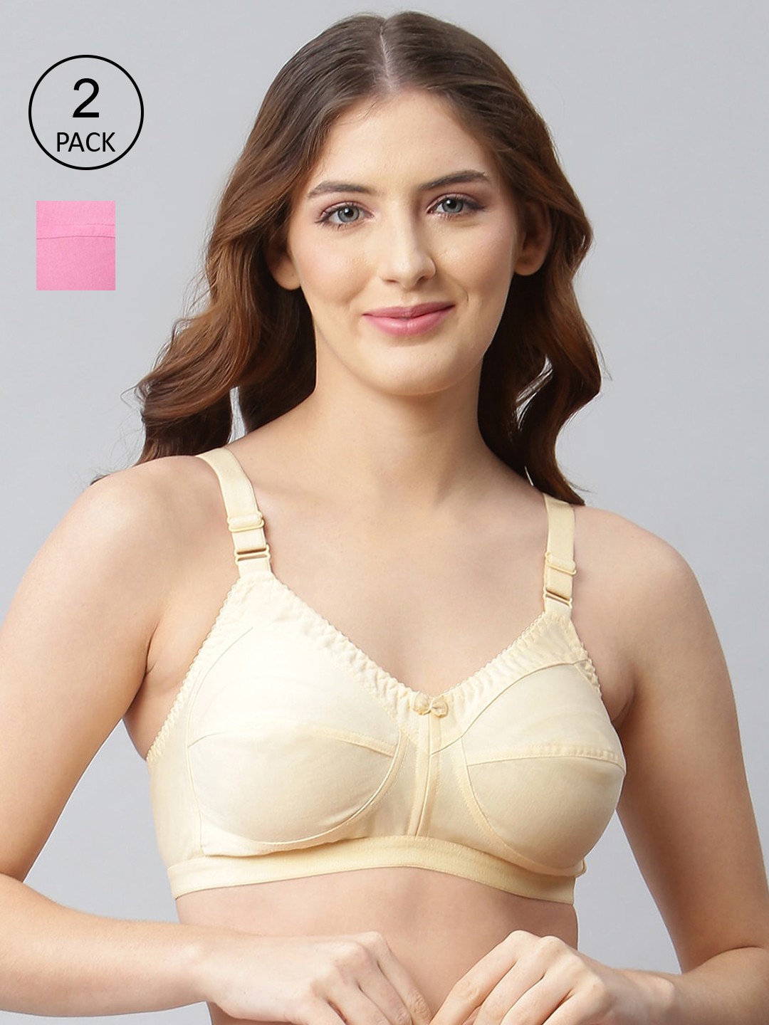 

CUKOO Pink & Nude-Coloured Bra