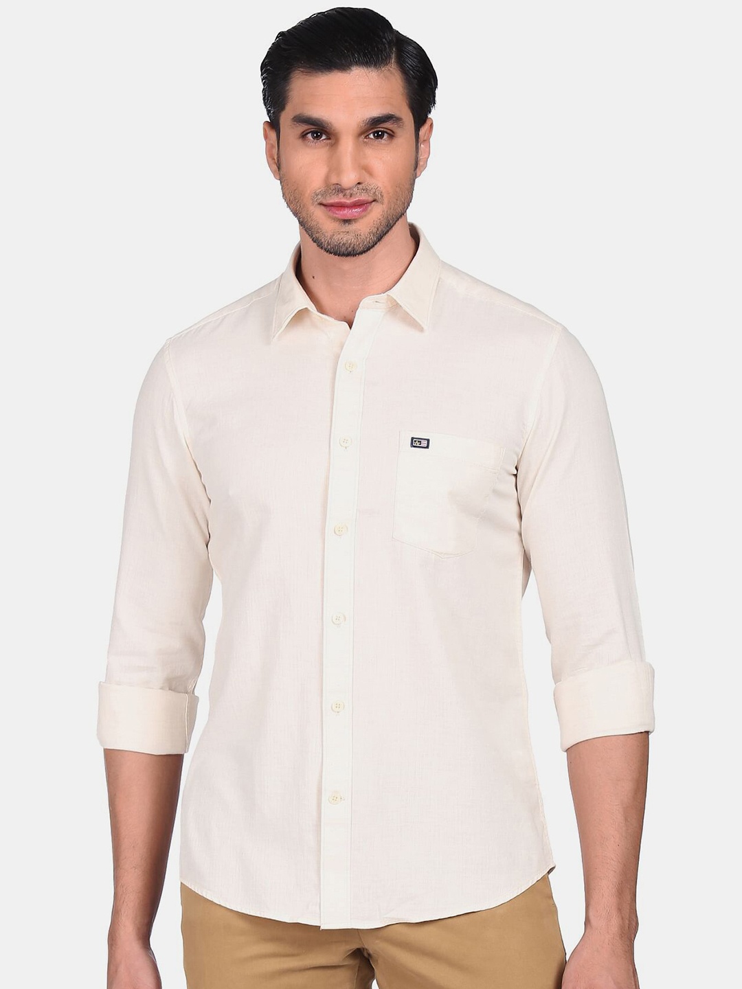 

Arrow Sport Men White Slim Fit Cotton Casual Shirt