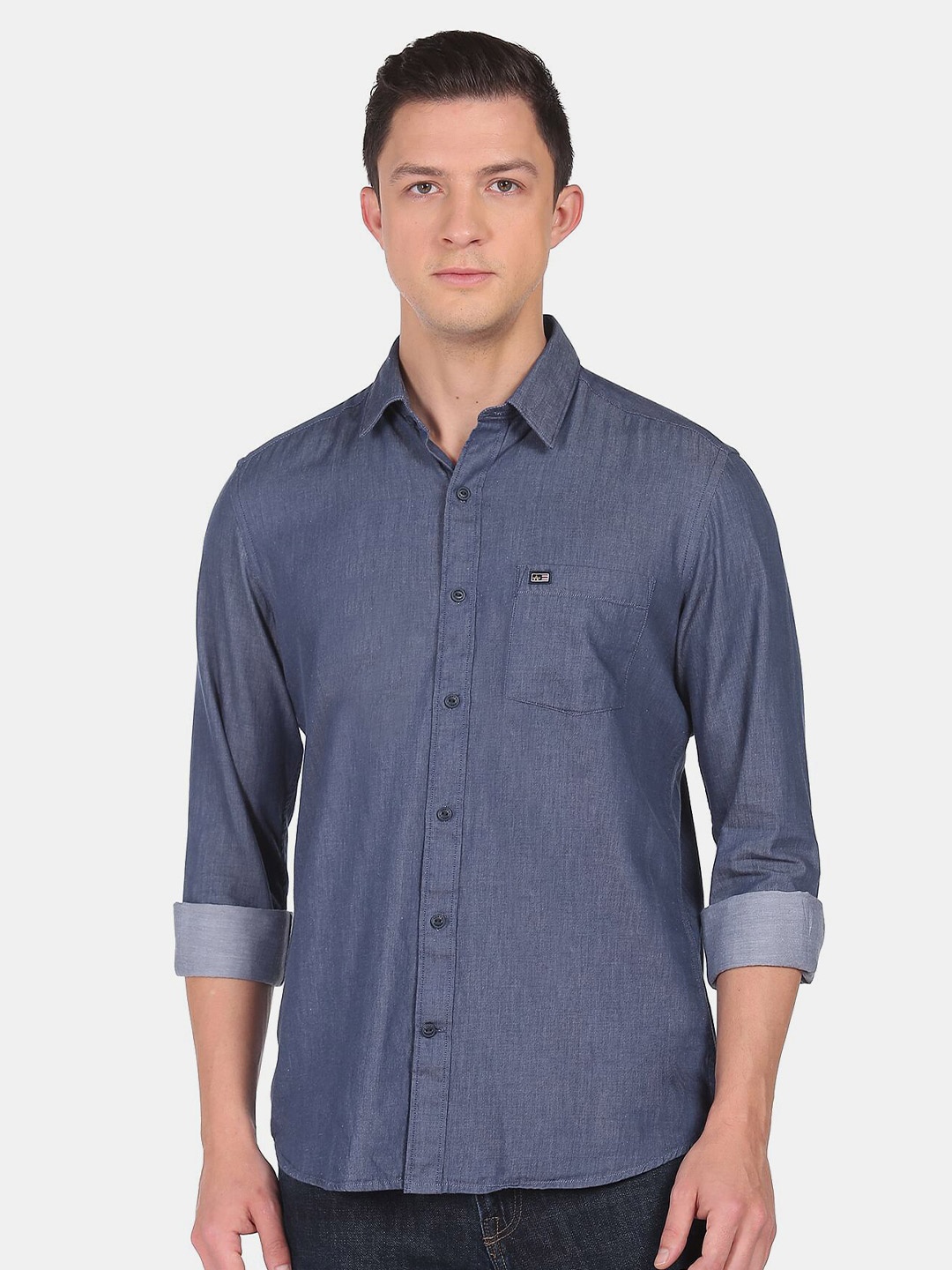 

Arrow Sport Men Blue Solid Slim Fit Casual Shirt