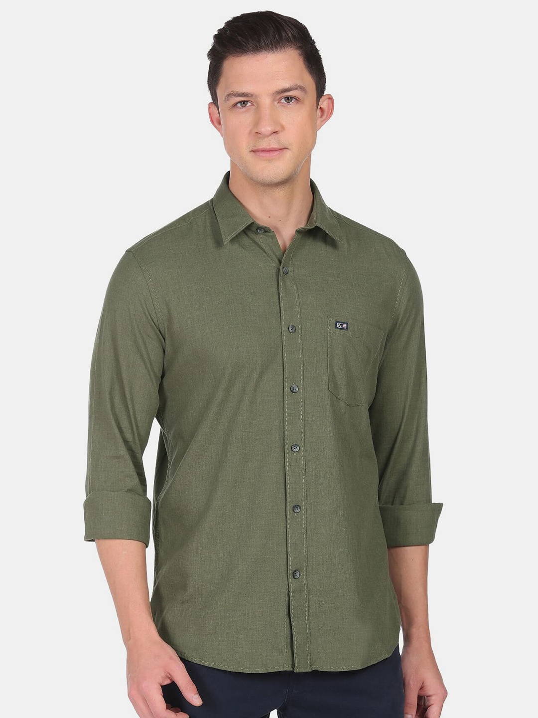 

Arrow Sport Men Green Slim Fit Cotton Casual Shirt