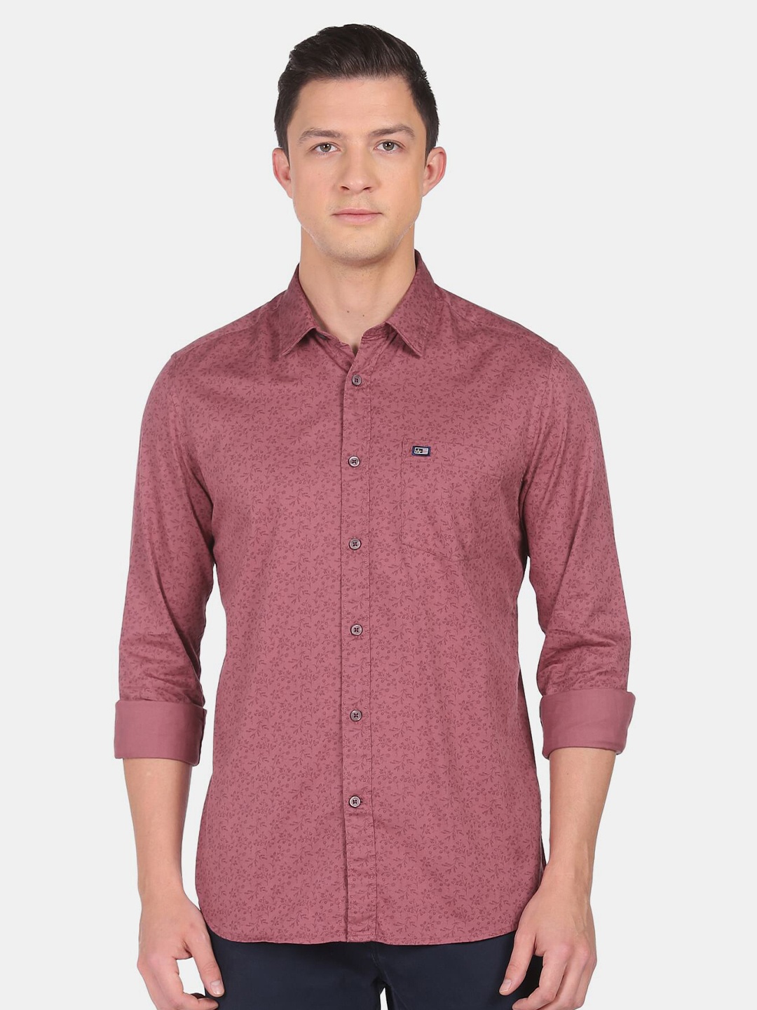 

Arrow Sport Men Pink Slim Fit Printed Casual Shirt