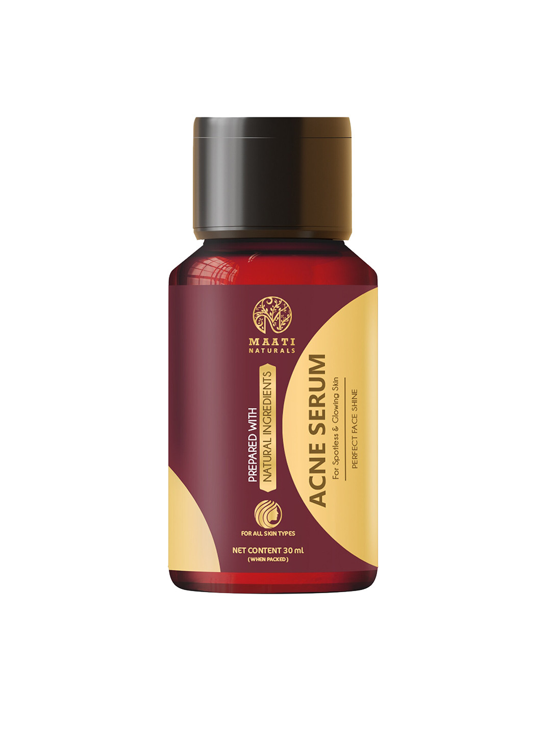 

MaatiNaturals Spotless & Glowing Skin Acne Serum 30ml, Black