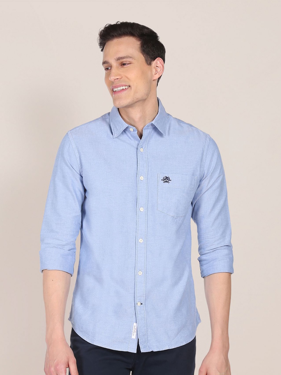 

U S Polo Assn Men Blue Casual Shirt