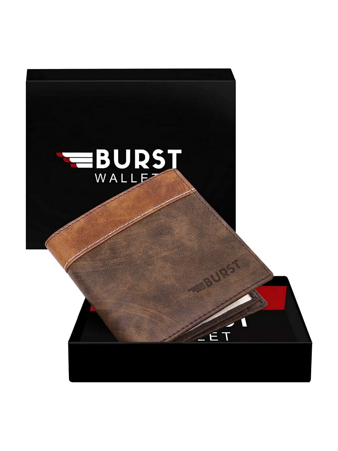 

BURST Men Brown Two Fold Wallet with SIM Card Holder