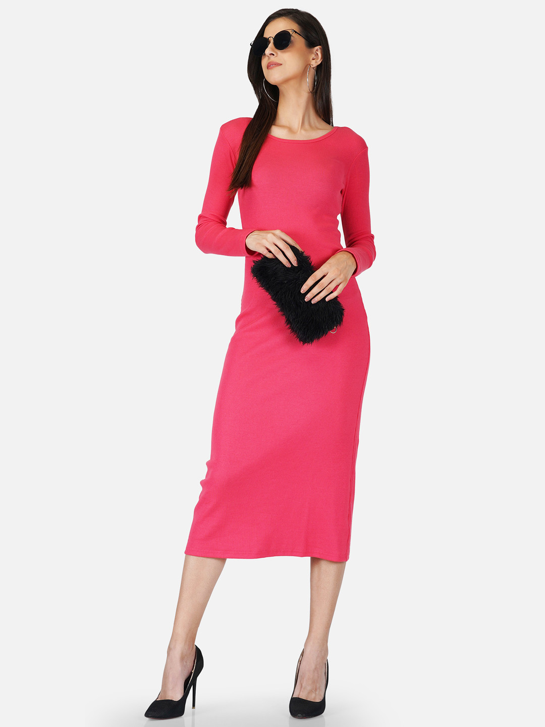 

Tinted Red Midi Jumper Dress