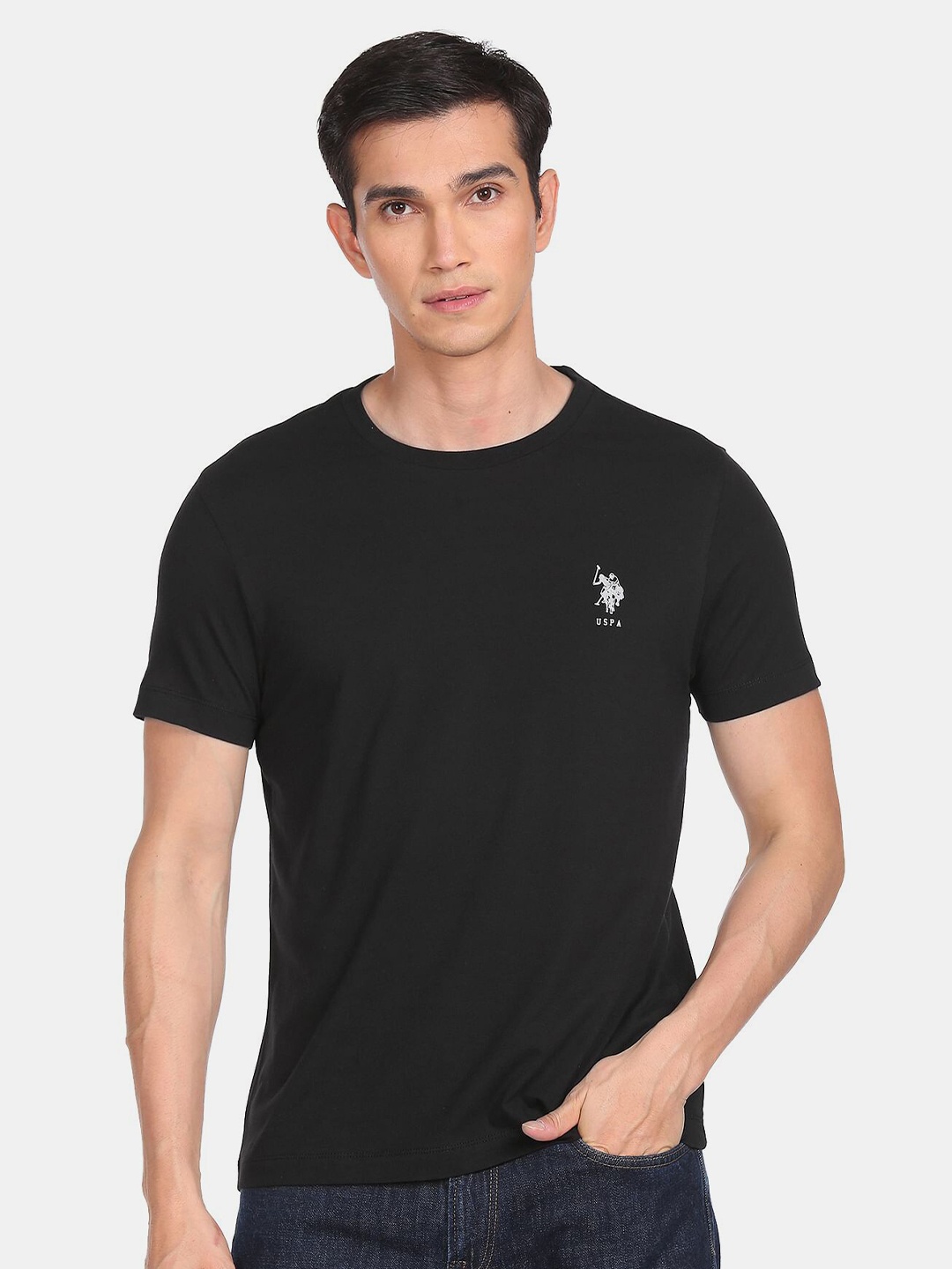 

U S Polo Assn Men Black T-shirt