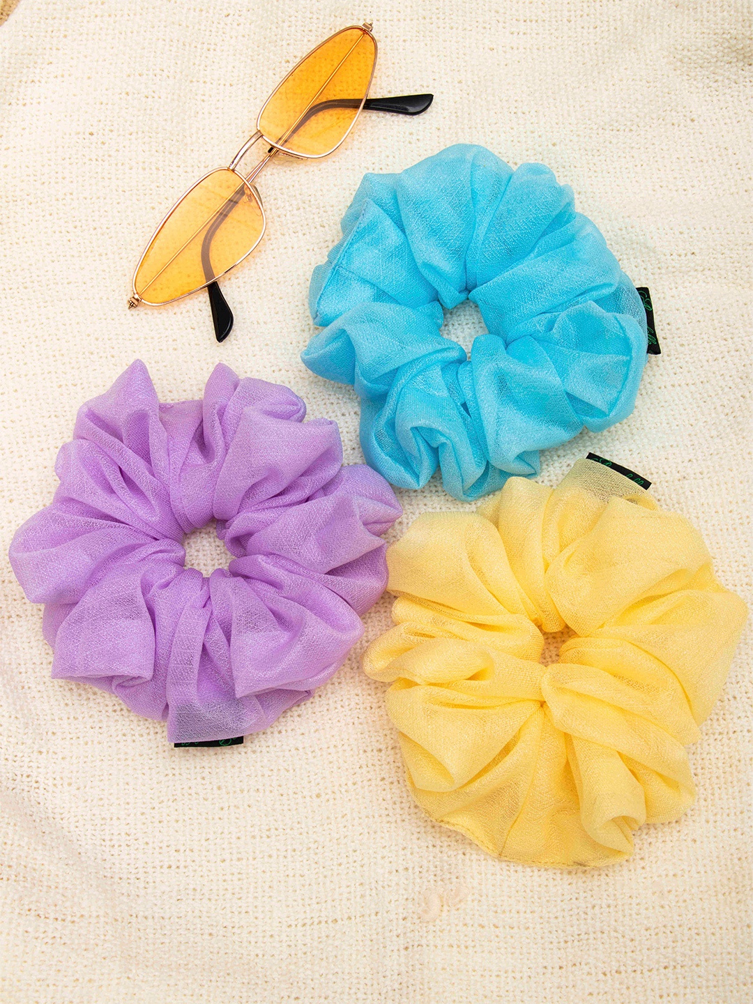 

Arendelle Women Blue & Pink Set of 3 Ponytail Holders