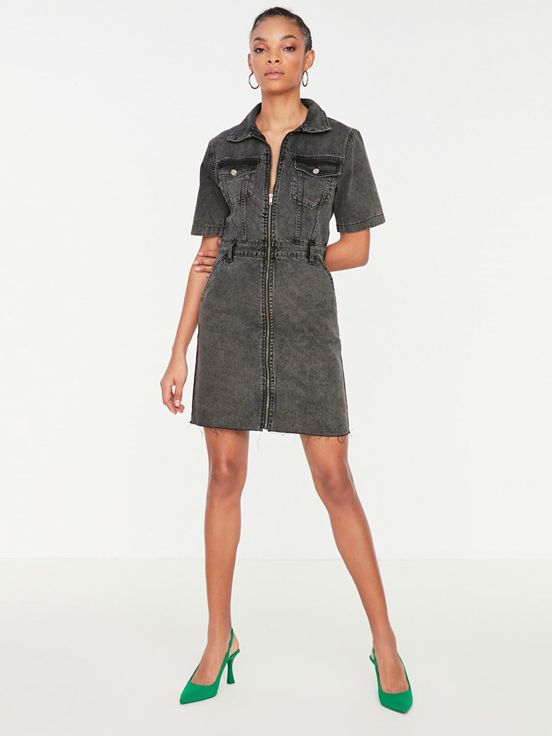 

Trendyol Charcoal Shirt Dress