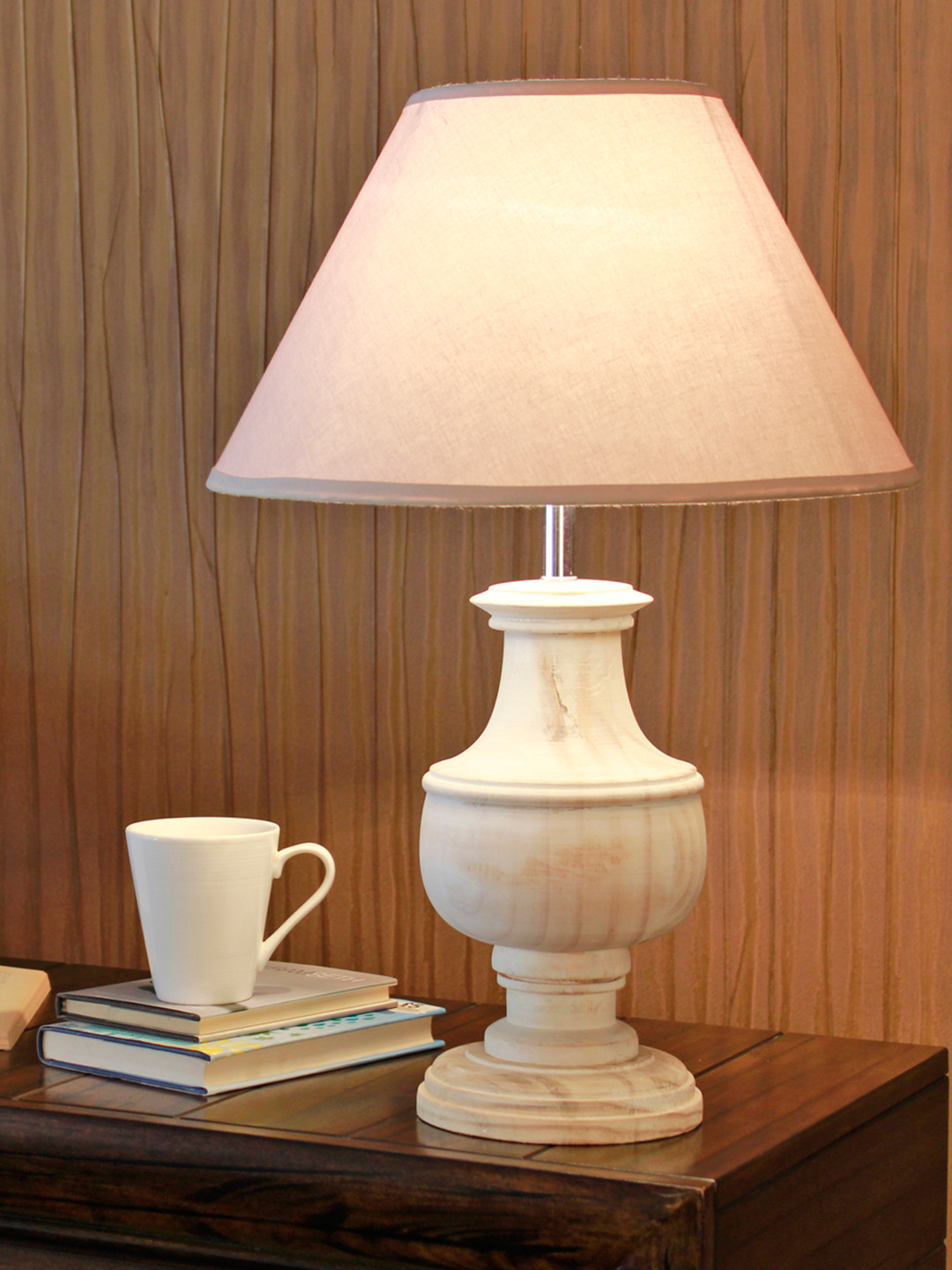

THE LIGHT STORE Off-White Bedside Standard Table Lamp