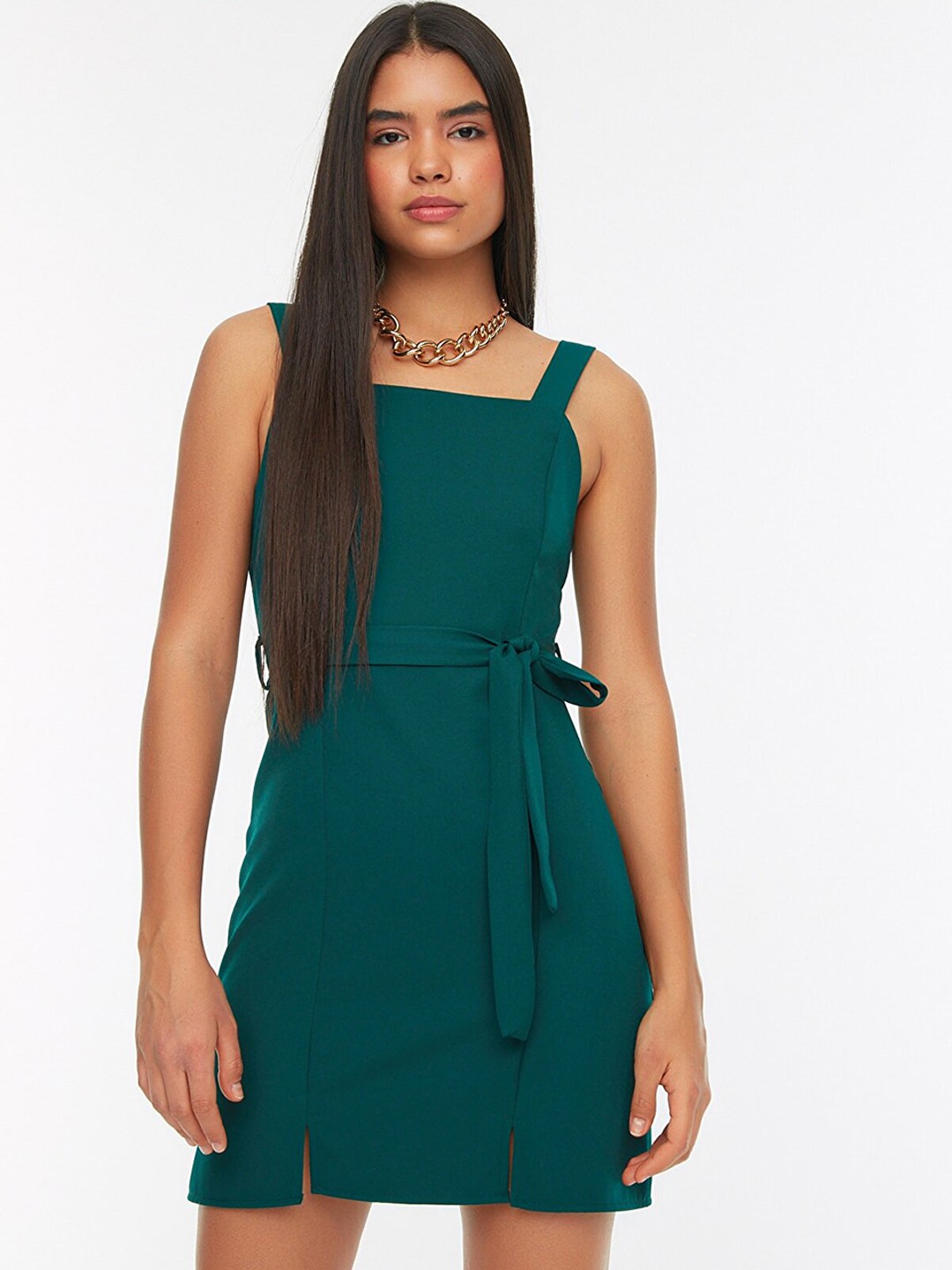 

Trendyol Women Green Sheath Dress