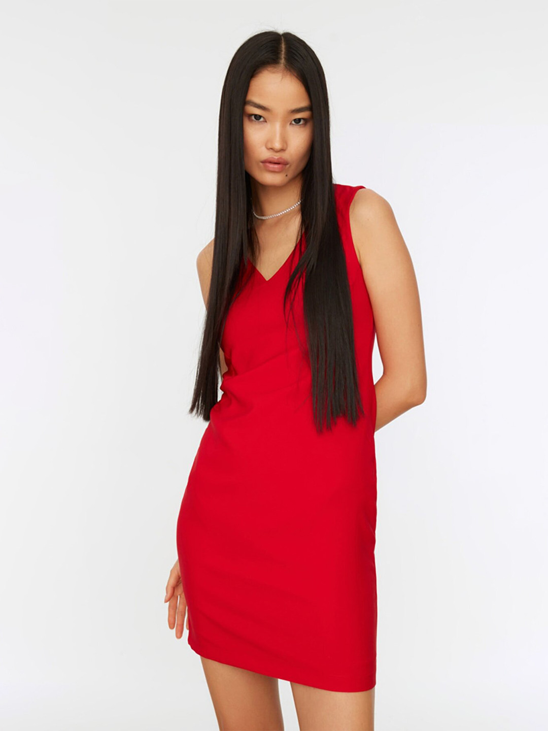

Trendyol Women Red Bodycon Mini Dress