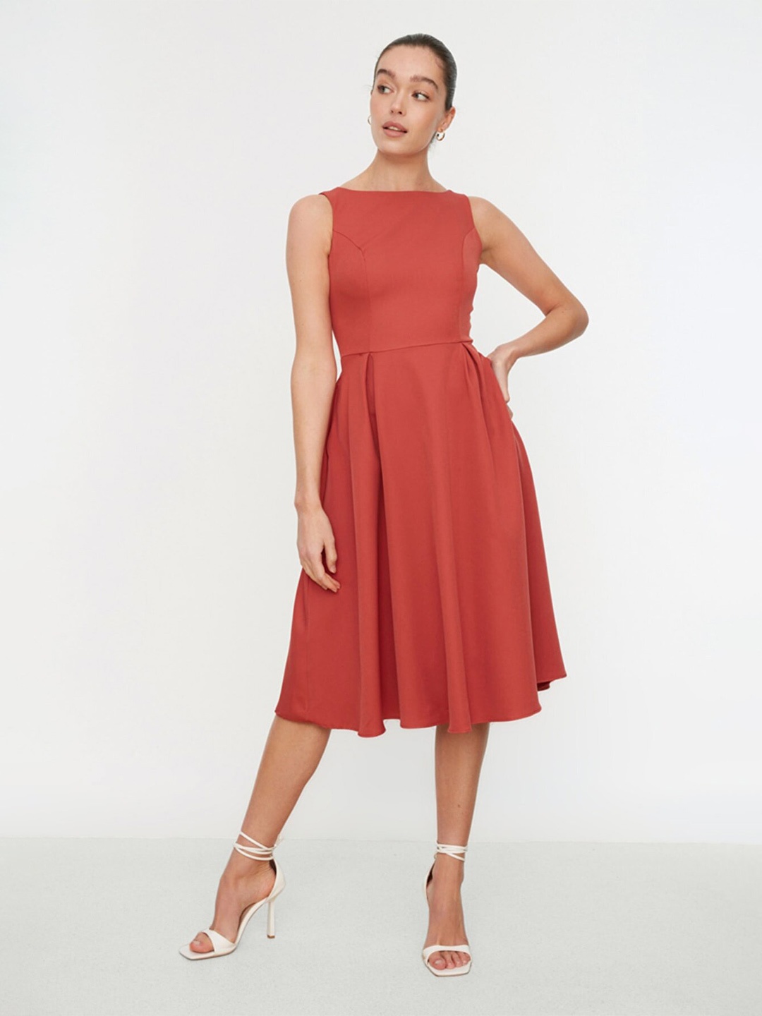 

Trendyol Women Rose Fit & Flare Dress