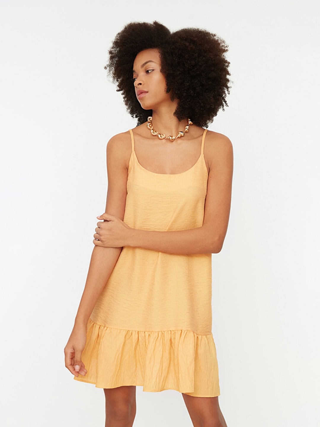 

Trendyol Women Orange A-Line Dress