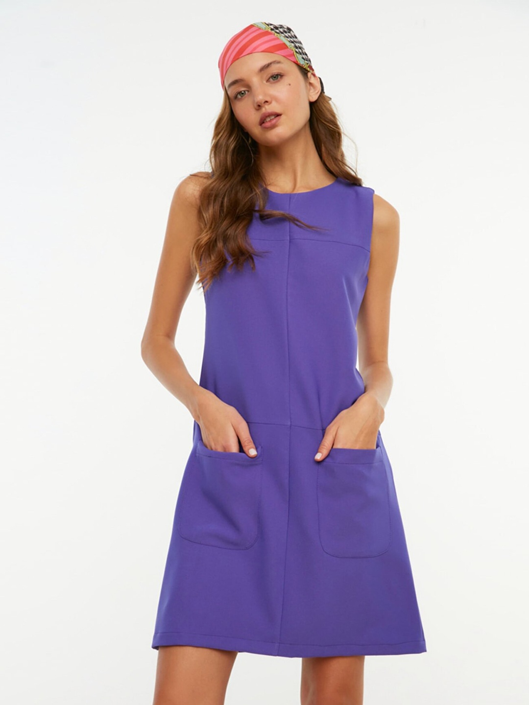 

Trendyol Women Purple A-Line Dress