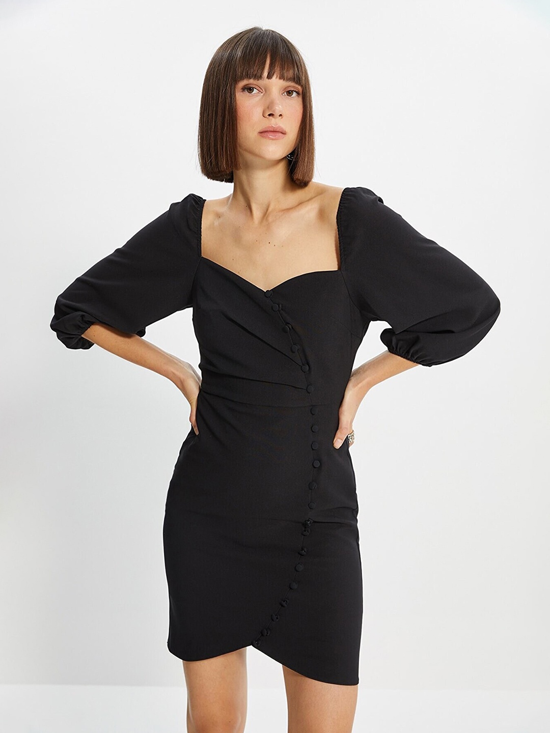 

Trendyol Black Sheath Mini Dress