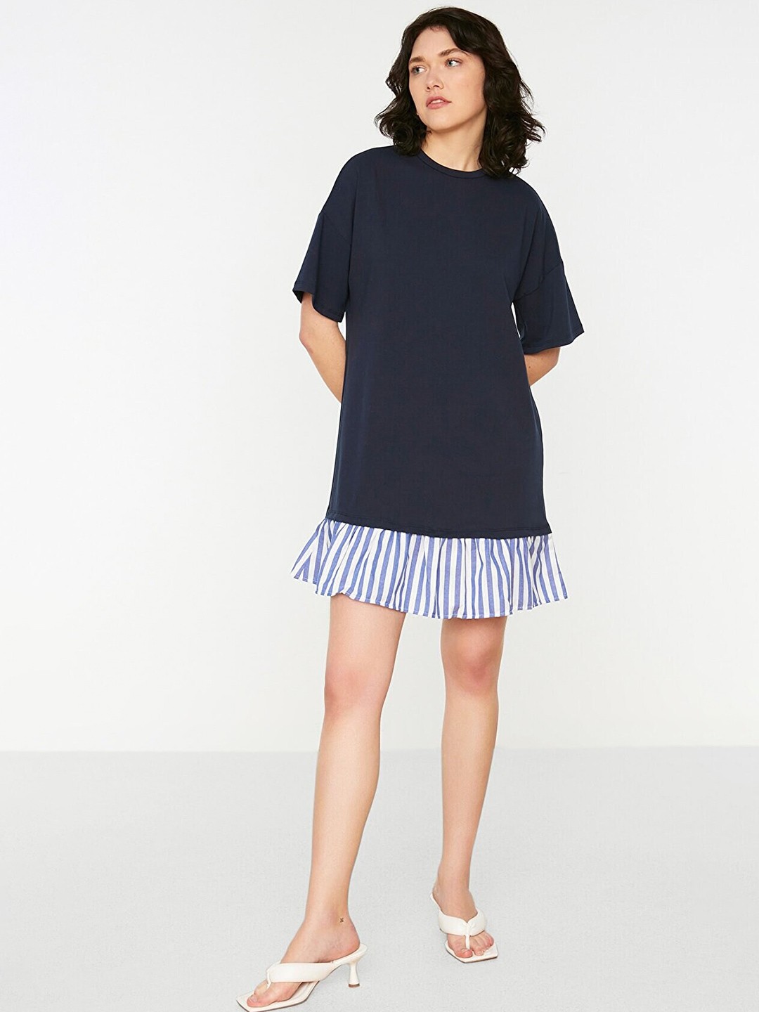 

Trendyol Navy Blue A-Line Dress