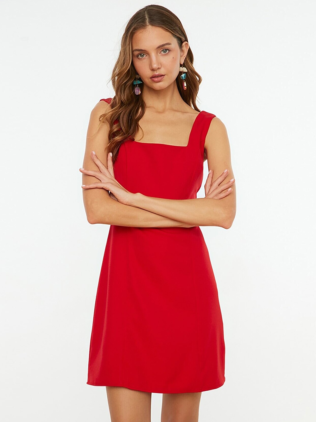 

Trendyol Red A-Line Dress