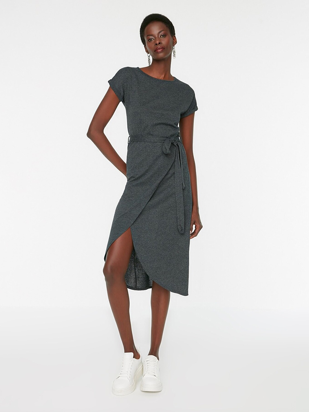 

Trendyol Charcoal A-Line Midi Dress