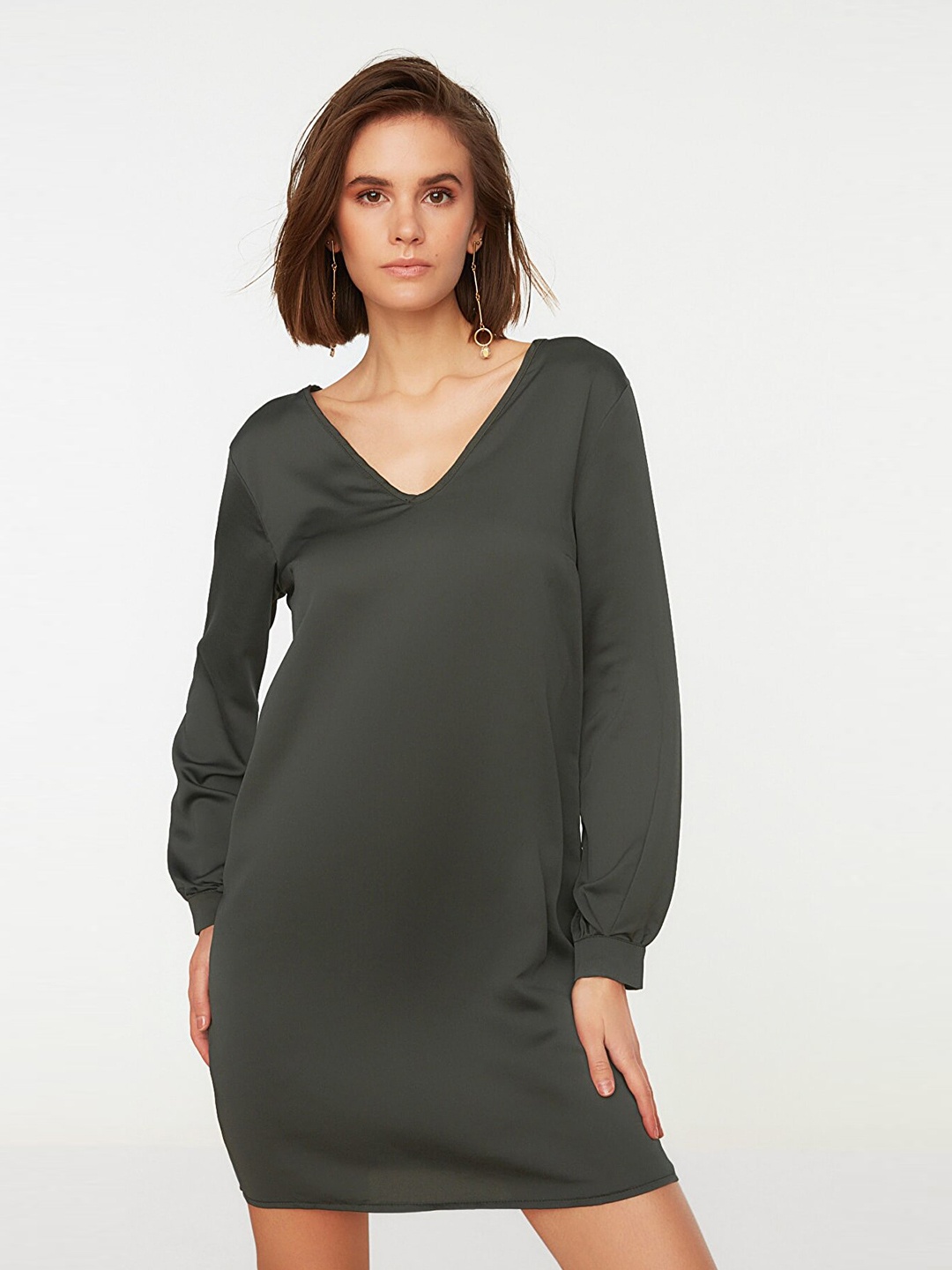 

Trendyol Olive Green Bodycon Dress