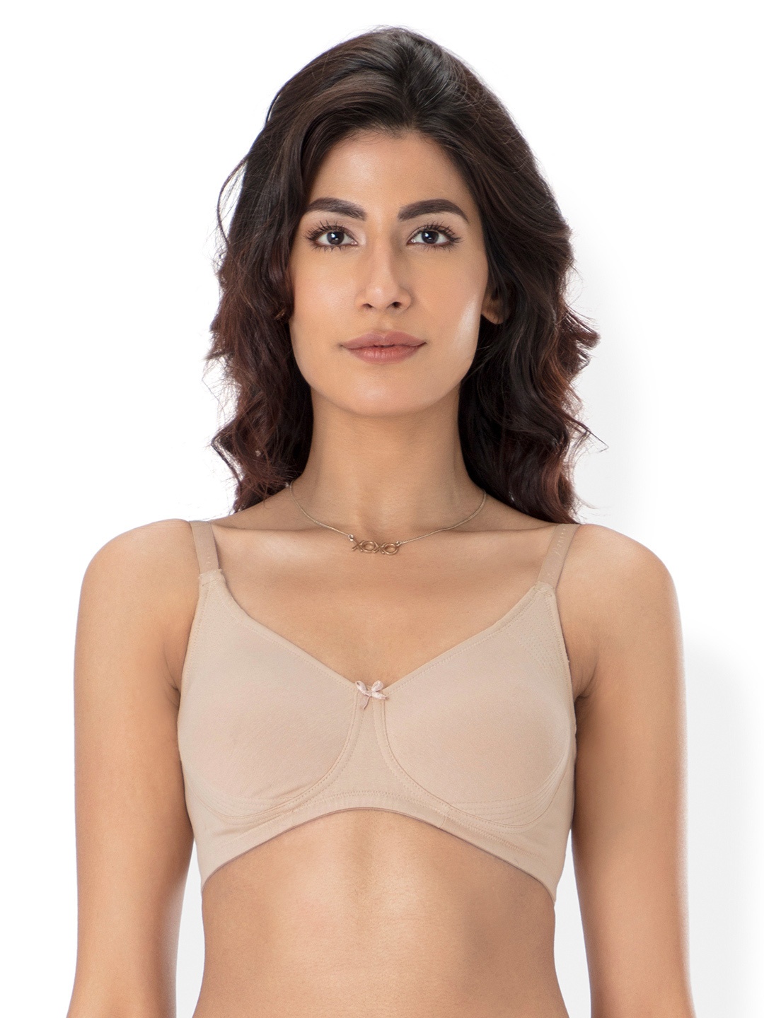 

PrettySecrets Nude-Coloured Solid Non-Wired Non-Padded Everyday Bra