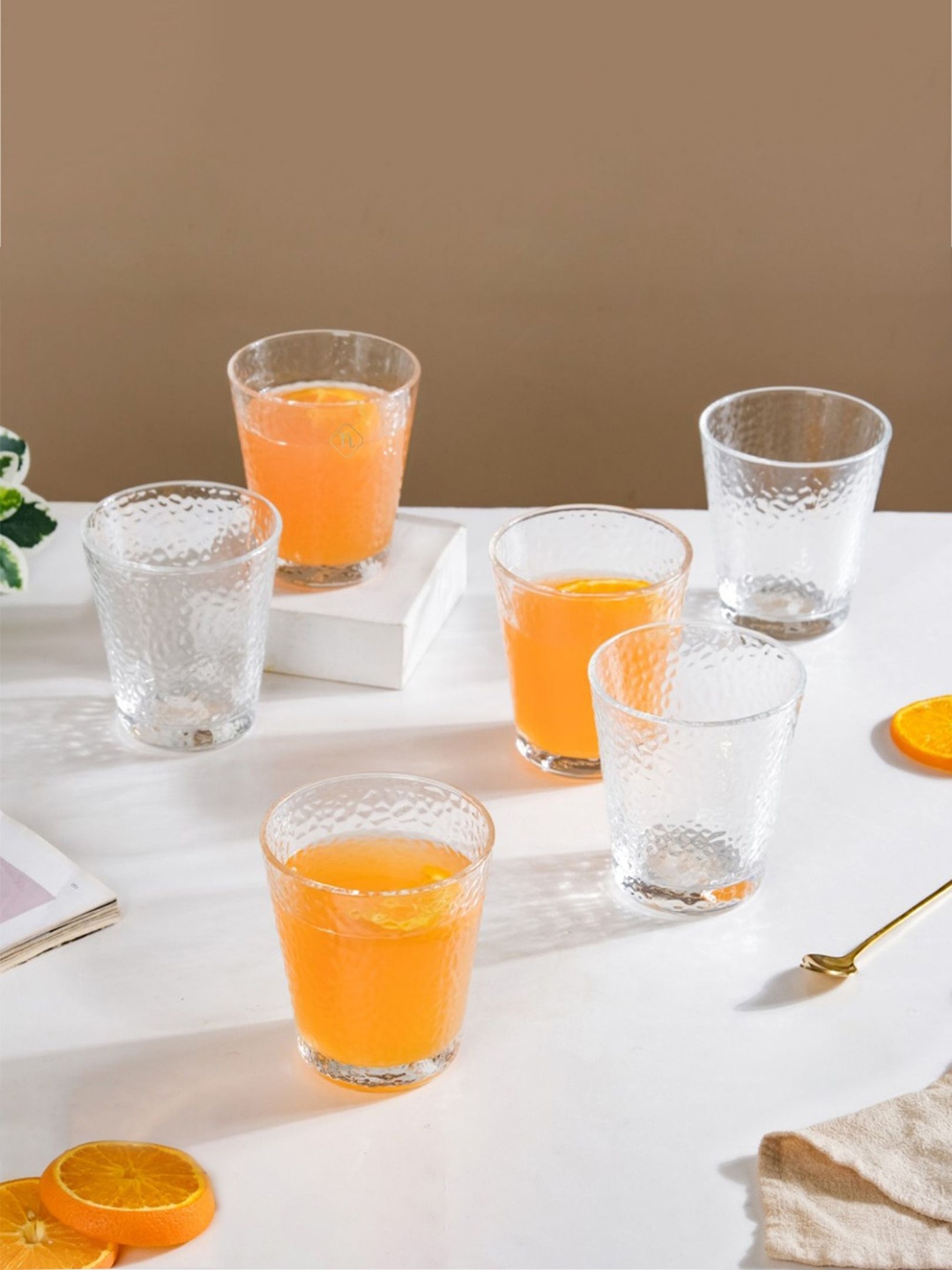 

Nestasia Set Of 6 Transparent Water Or Juice Glasses 250 ml Each