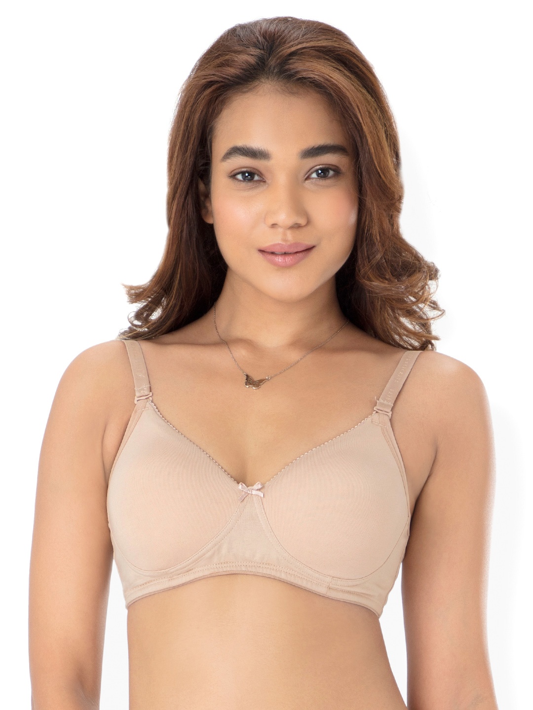 

PrettySecrets Nude-Coloured Solid Non-Wired Lightly Padded T-shirt Bra B0003