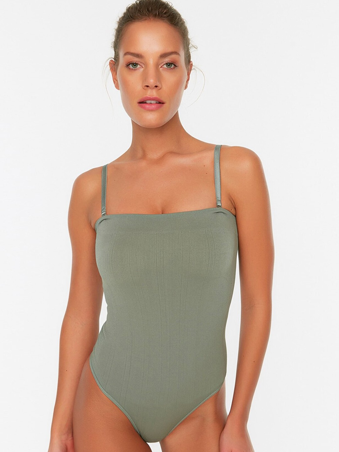 

Trendyol Khaki Women Solid Bodysuit