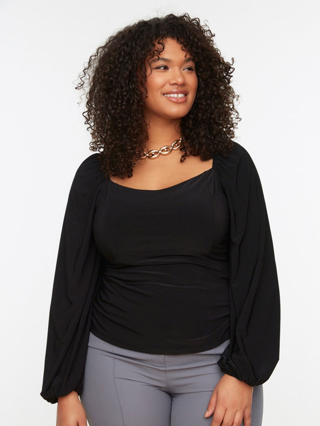 

Trendyol Women Black Solid Top