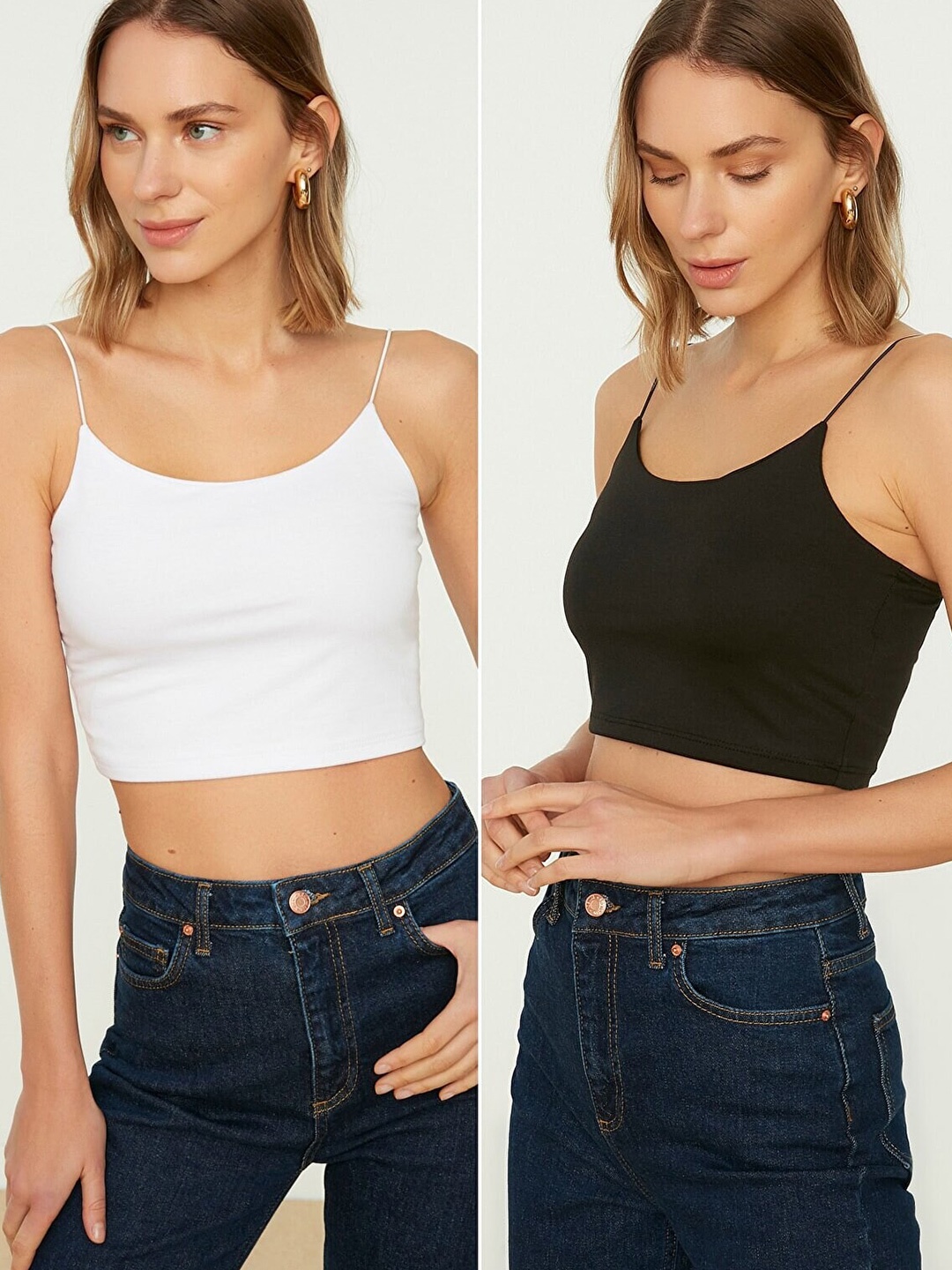 

Trendyol Bralette Set of 2 Crop Top, Na