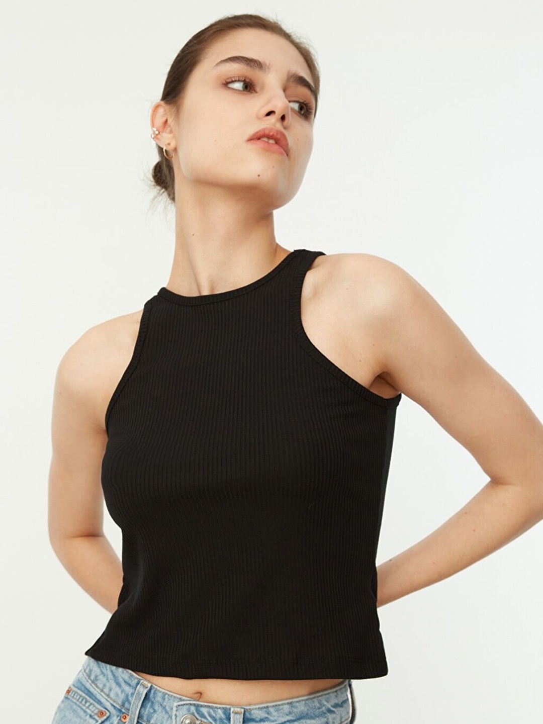 

Trendyol Women Black Crop Top