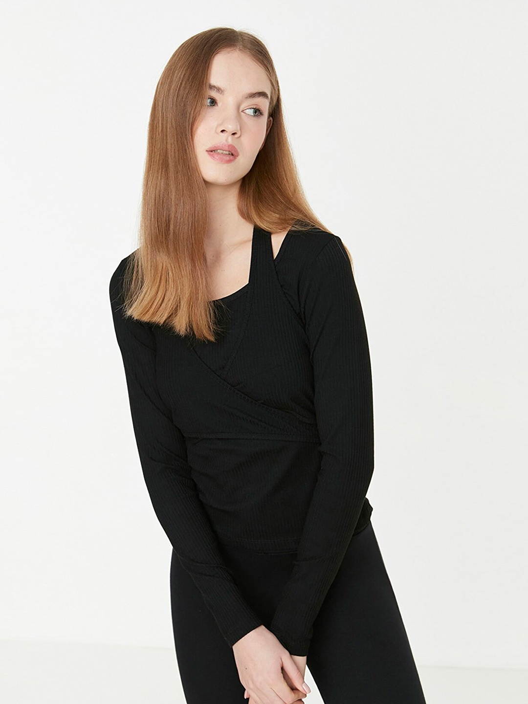 

Trendyol Women Black Striped Top