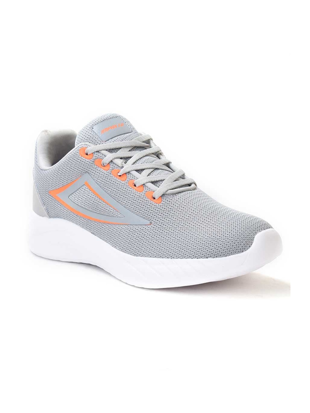 

IMPAKTO Men Grey Mesh Running Non-Marking Shoes