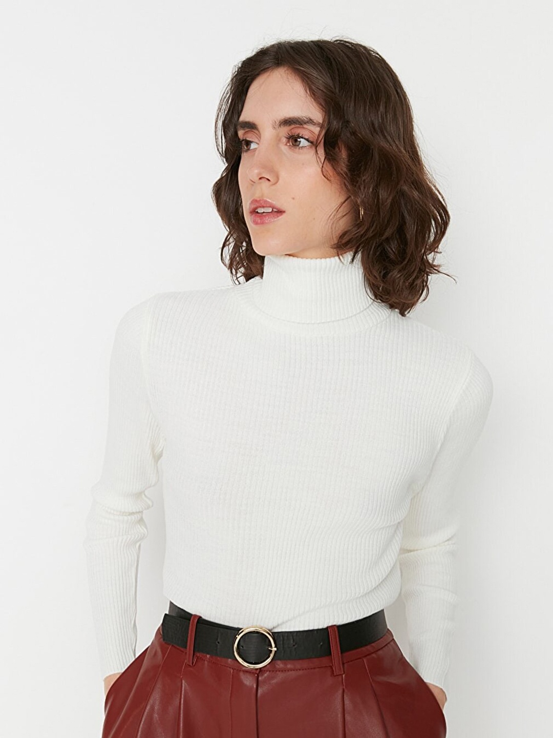 

Trendyol Women Off White Pullover