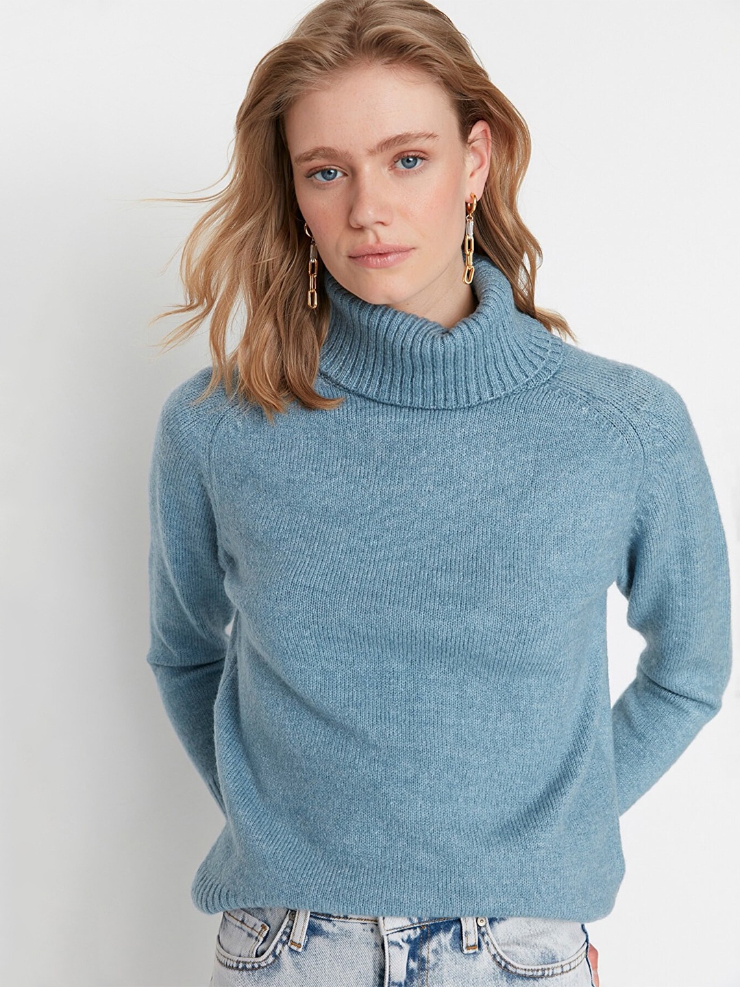 

Trendyol Women Blue Pullover