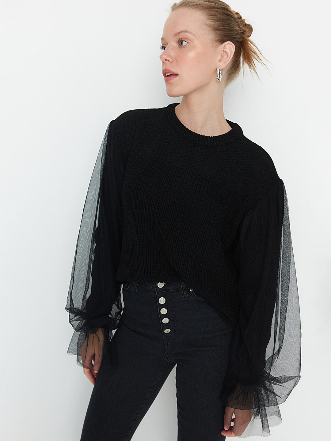 

Trendyol Women Black Pullover