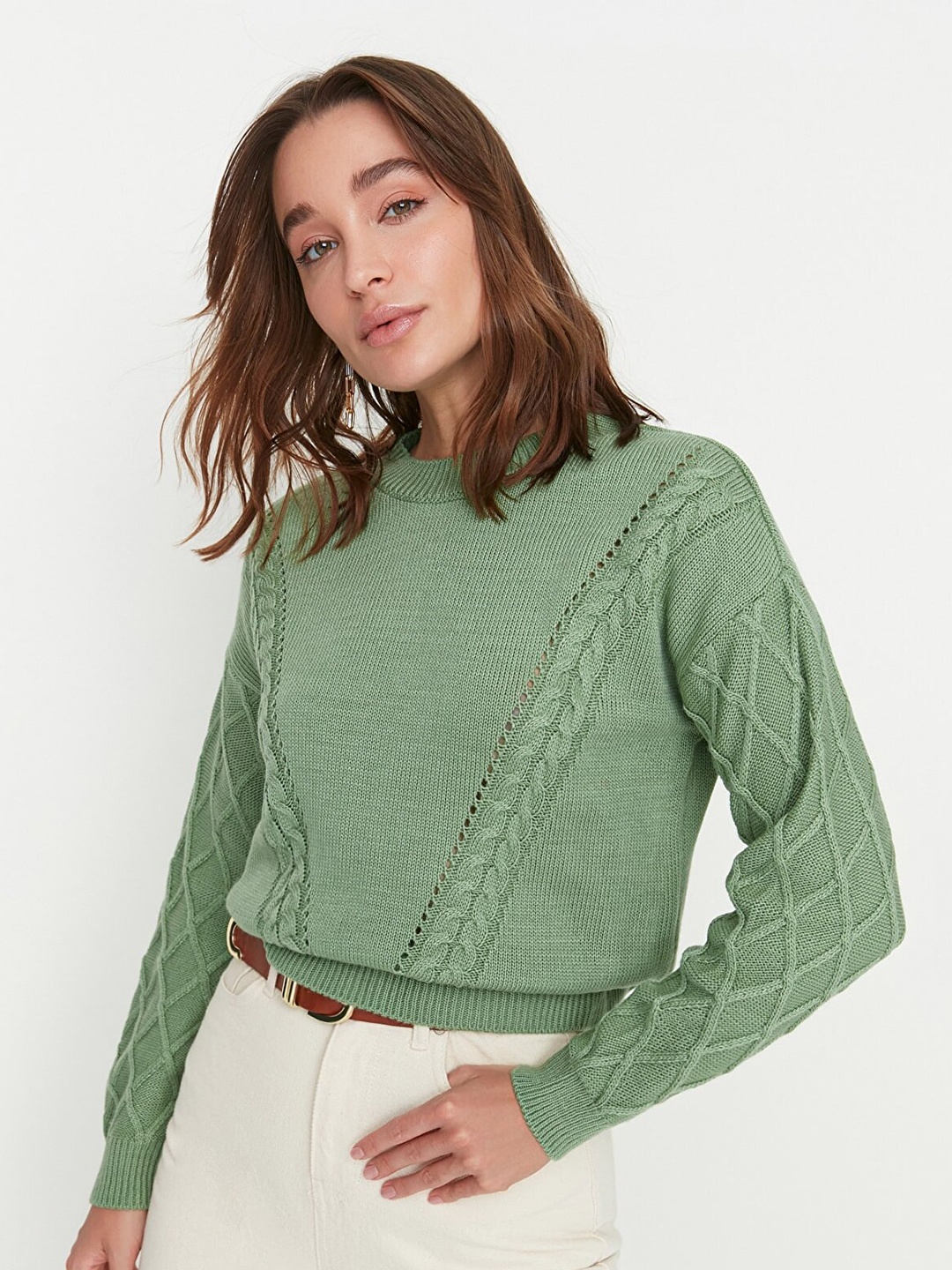 

Trendyol Women Green Pullover