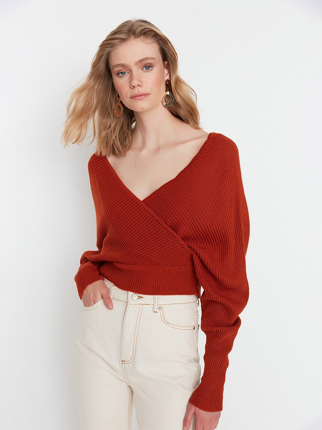 

Trendyol Women Maroon Pullover