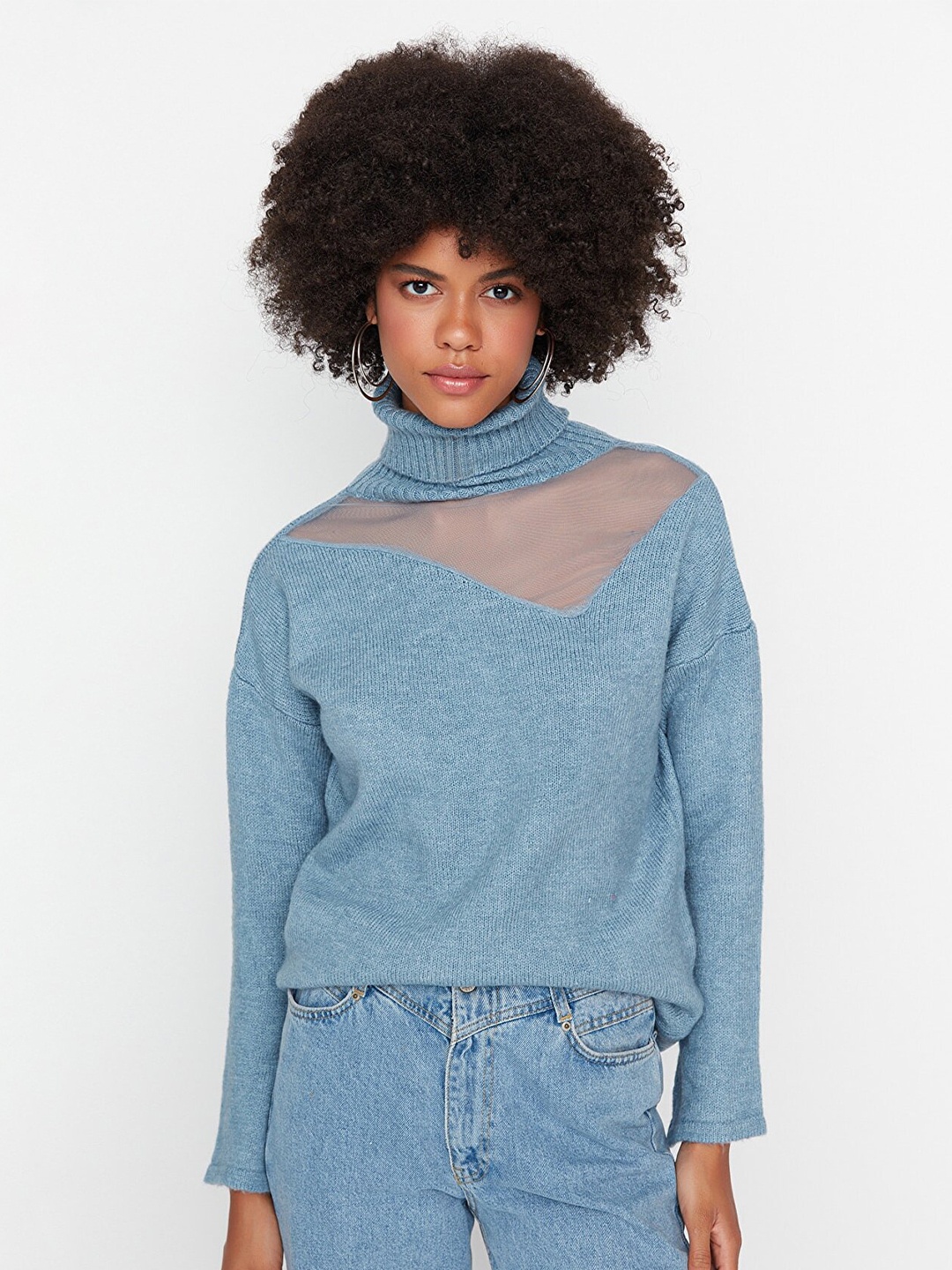 

Trendyol Women Blue Pullover