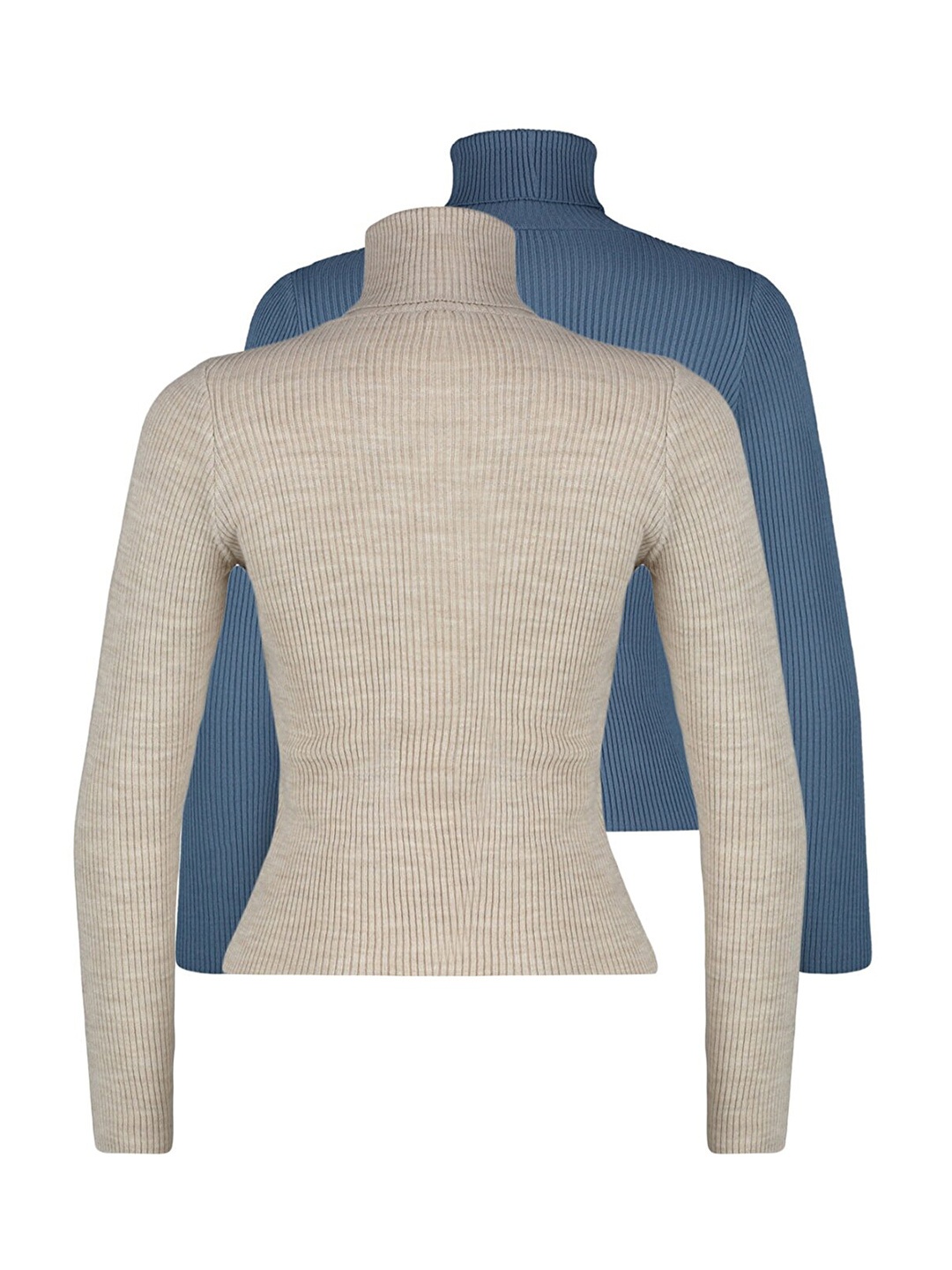 

Trendyol Women Set Of 2 Navy Blue & Cream-Coloured Solid Pullover