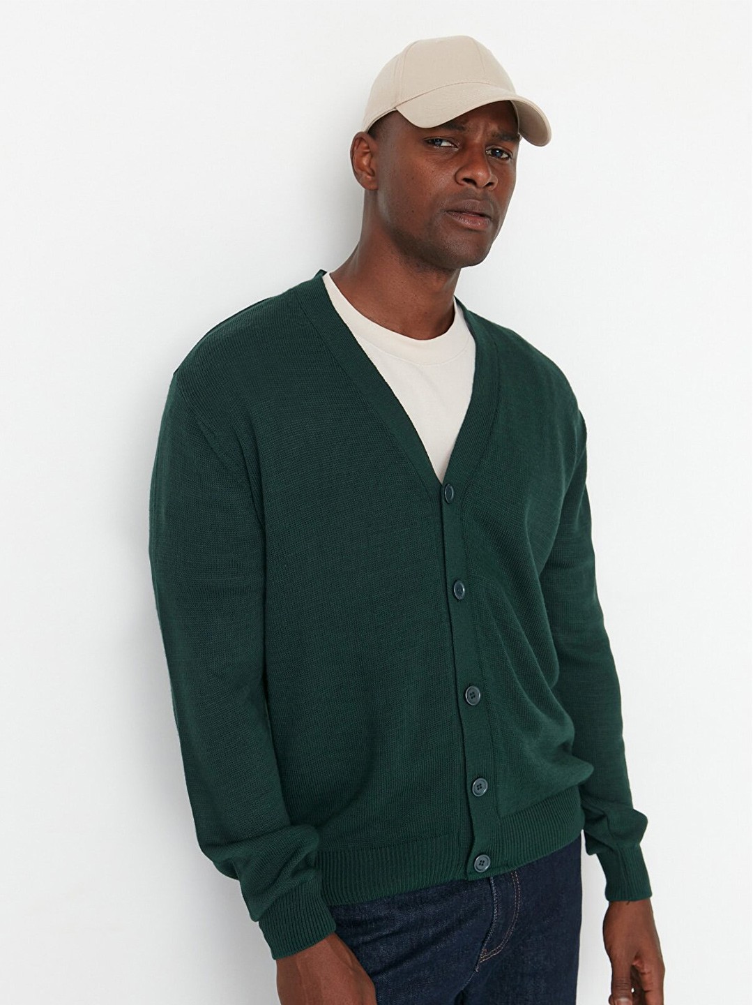

Trendyol Men Green Cardigan