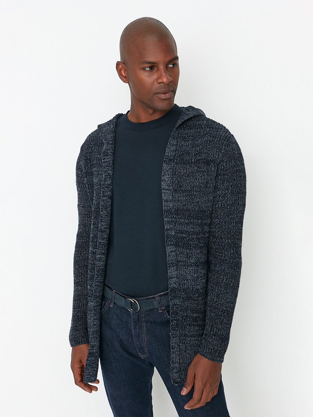 

Trendyol Men Navy Blue Cardigan