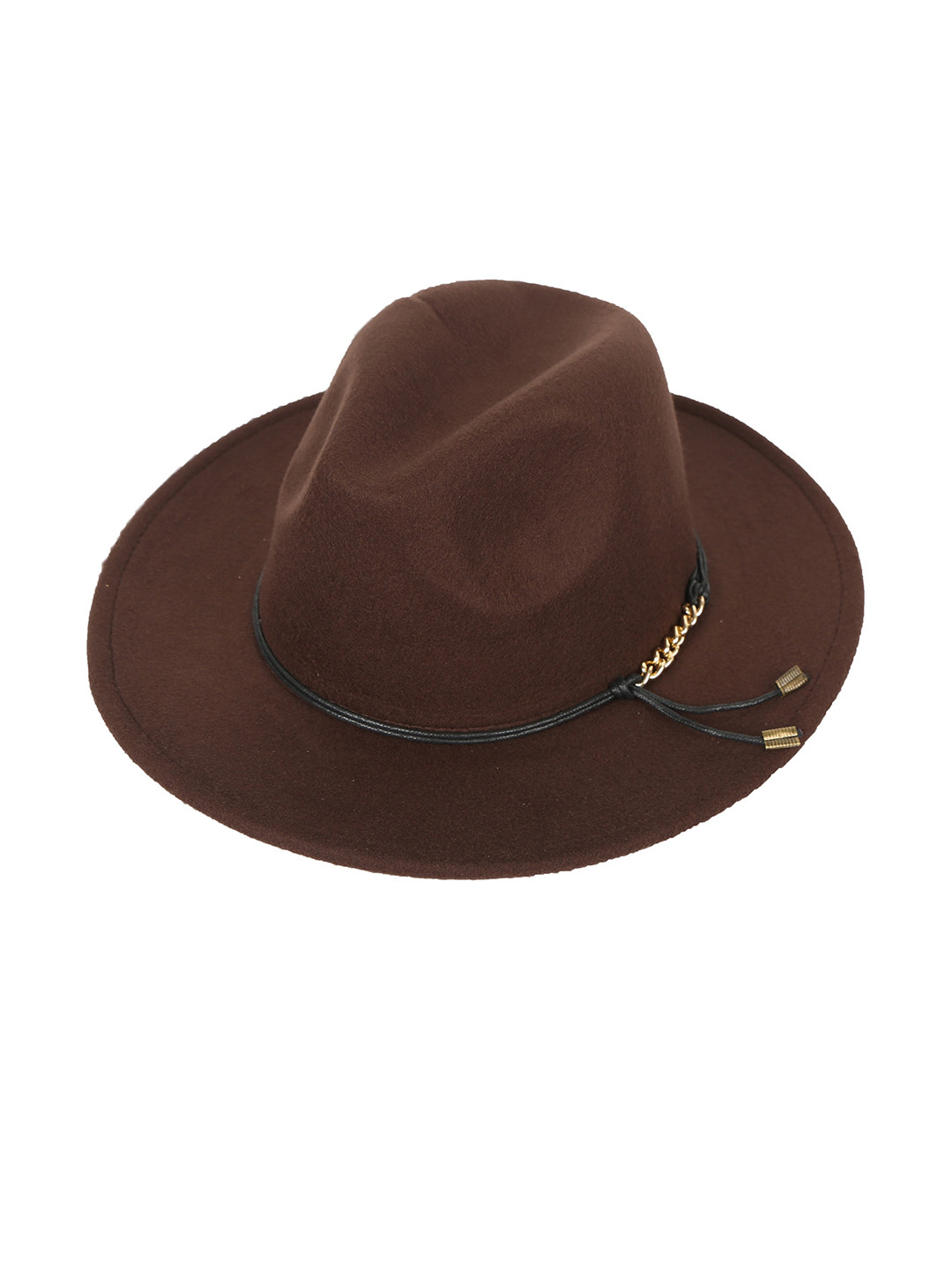

FabSeasons Brown Colored Solid Trilby Top Hat